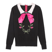 Load image into Gallery viewer, 2019 Autumn Winter Christmas Runway Designer Sweater Knitted Women Luxury Floral Embroidery Sequins Pullovers Jumper Clothes