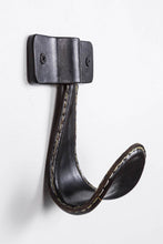 Load image into Gallery viewer, Atelier Leather and Iron Single Hook, Black