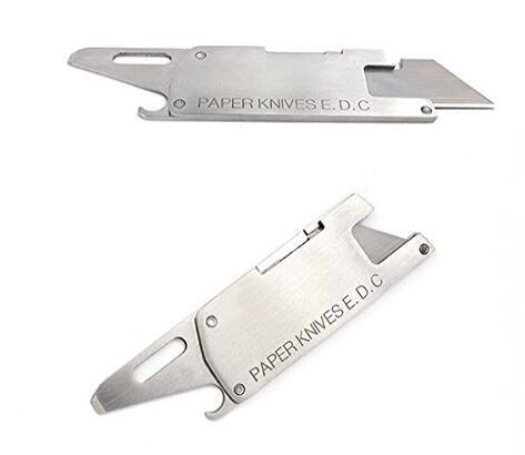 100 Pcs Camping Hiking Tool EDC Emergency Kit -Stainless Steel Paper Cutter Mini Pocket Knife Bottle Opener Screwdriver Kit