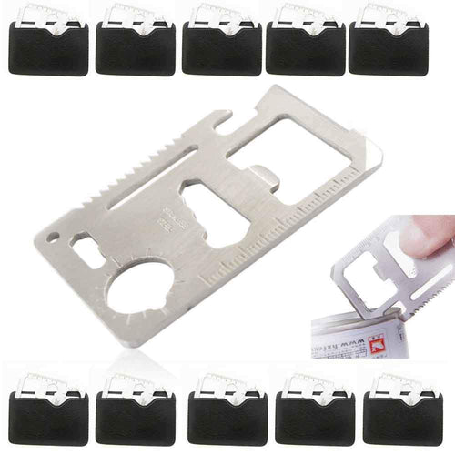 10 Multi Tools Hunting Survival Camping Pocket Outdoor Credit Card Knife 11 In 1