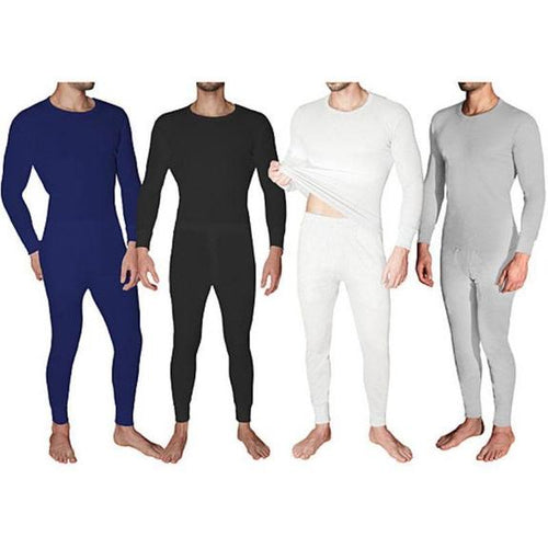 2-Piece Men s Super Soft 100 Cotton Waffle Knit Thermal Underwear Set