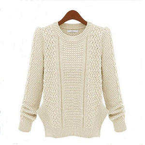 2016 Sweater Women Winter clothes knitting Big yards Set head Loose Open fork Sweater Latest Cotton blended High quality BN834