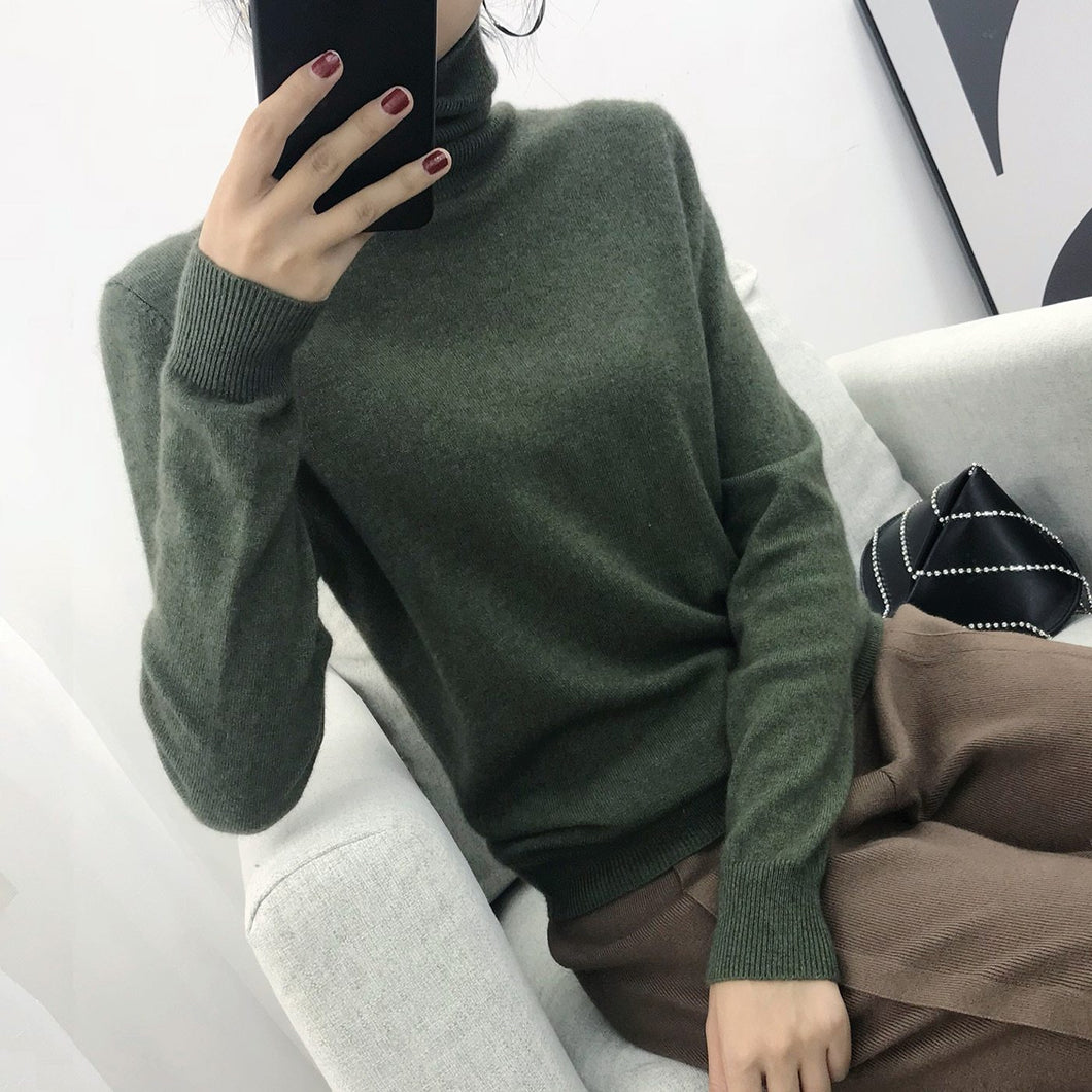 2019 Cashmere Sweater Women Turtleneck Women s Knitted Turtleneck Winter Cashmere Sweater For Women Warm Sweaters Female