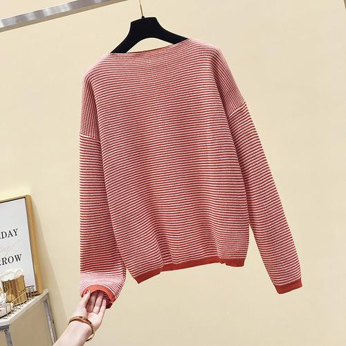 2019 Hot Sales Women s Knitted Cashmere Wool Sweater Striped Women Winter Clothes Pullover Sweater Free Shipping