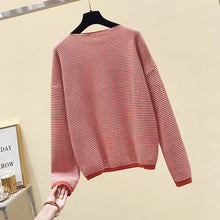 Load image into Gallery viewer, 2019 Hot Sales Women s Knitted Cashmere Wool Sweater Striped Women Winter Clothes Pullover Sweater Free Shipping