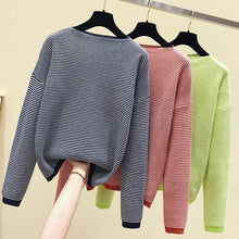 Load image into Gallery viewer, 2019 Hot Sales Women s Knitted Cashmere Wool Sweater Striped Women Winter Clothes Pullover Sweater Free Shipping