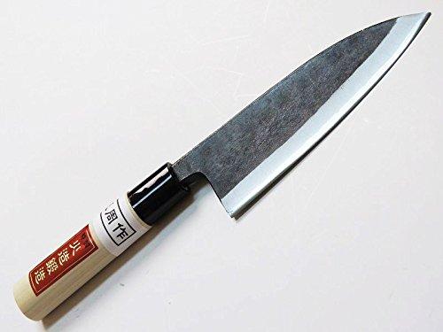 AZUMASYUSAKU Deba Hocho (Kitchen Knife) 150mm(abt 5 9 Inch) Double Bevel Blade Edge Aogami Steel Tosa Kurouchi