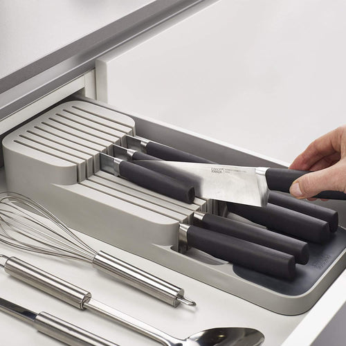 Compact 2 tier knife organizer