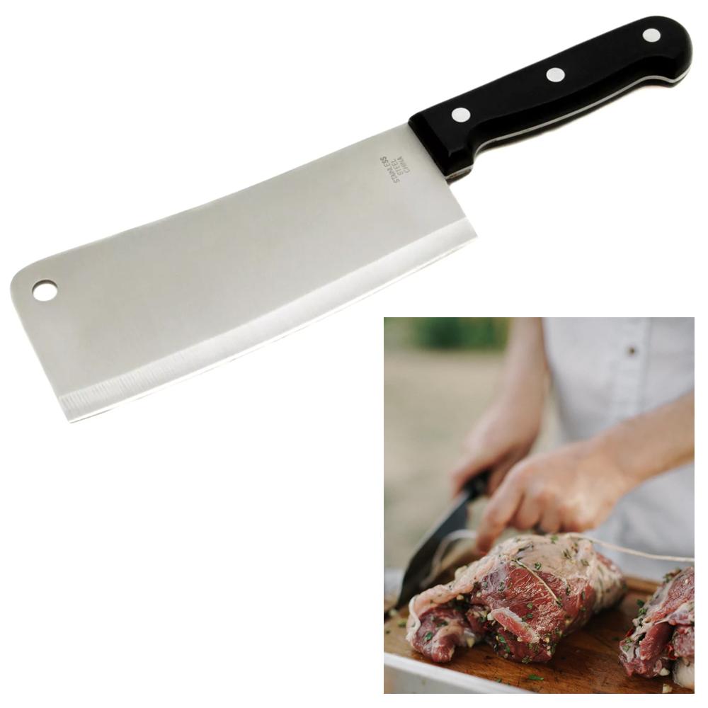 1 Pc 7 Stainless Steel Butcher Knife Cleaver Chopper Restaurant Home Kitchen
