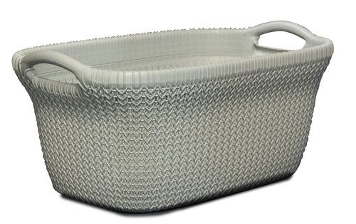 Blue Knit Basket - Large