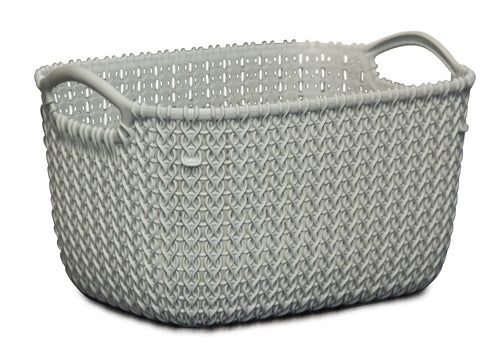 Blue Knit Basket - Medium