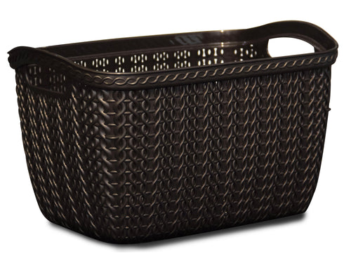 Brown Knit Basket - Small