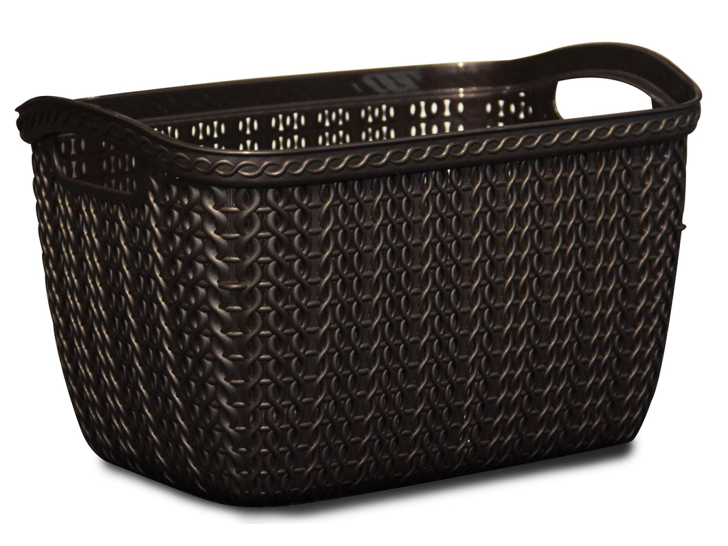Brown Knit Basket - Small