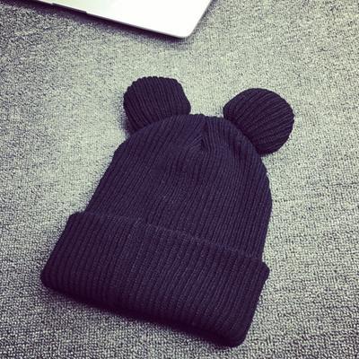 1pcs Hat Female Winter Caps Hats For Women Devil Horns Ear Cute Crochet Braided Knit Beanies Hat Warm Cap Hat Bonnet Homme Gorro