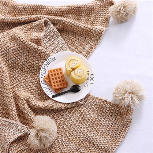 1Pcs Kids Baby Blanket Solid Color Crochet Tassel Blanket Knitted Soft Throw Blankets On Sofa Bed Plane Travel Air Conditioning