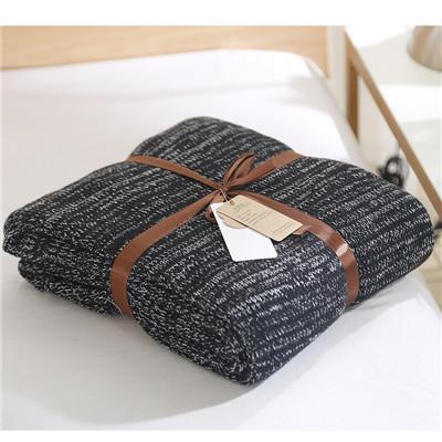 100 Cotton High Quality Blanket Handmade Soft Knitted Solid Color Plaid Throw Blanket On Sofa Plane Slipcover Warm Bedspreads