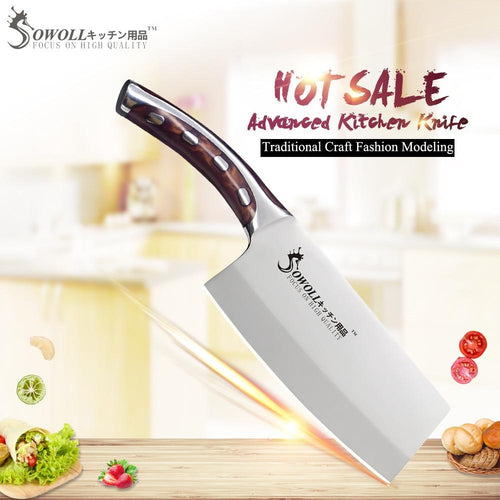 HOT SALE 7 inch Chopping Kitchen Knife Resin Fibre Handle Cleaver Cooking Accessorie - MARI MAR SHOP