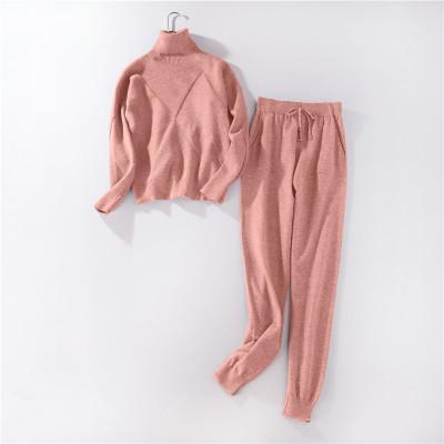 Women 2 Piece set Casual Winter Knitted Tracksuit Sweatshirts (wo1)